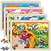 SYNARRY Large Wooden Dinosaur Puzzles for Toddlers 35 Wood Puzzles for Kids Ages 46 Dinosaur Toys for Kids 35 Preschool Educational Learning Toys Easter Basket Stuffers for Boys Girls - Image 3