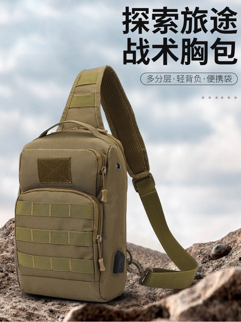 Tactical Chest Bag Men'S Shoulder Crossbody Bag Outdoor Luya Camouflage Large Capacity Multifunctional Chest Bag Slings Bag - Image 2