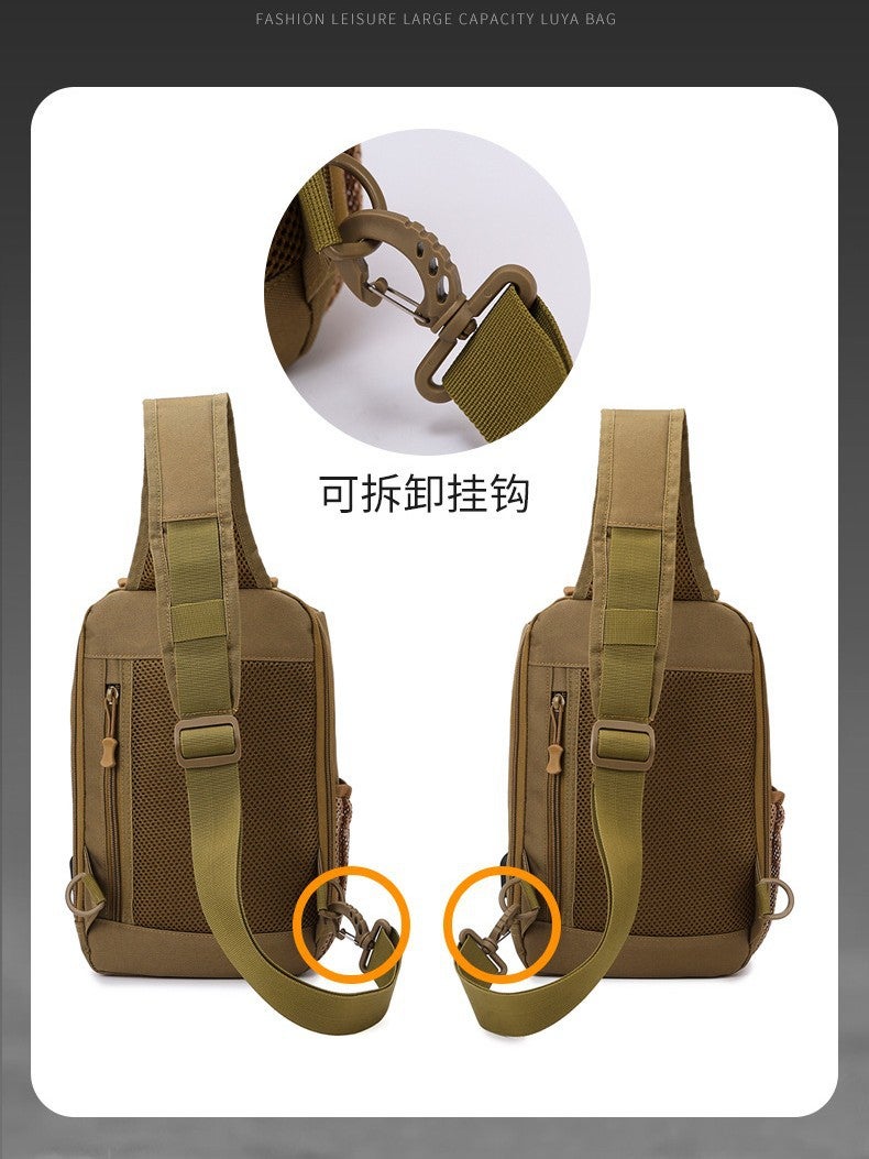 Tactical Chest Bag Men'S Shoulder Crossbody Bag Outdoor Luya Camouflage Large Capacity Multifunctional Chest Bag Slings Bag - Image 3