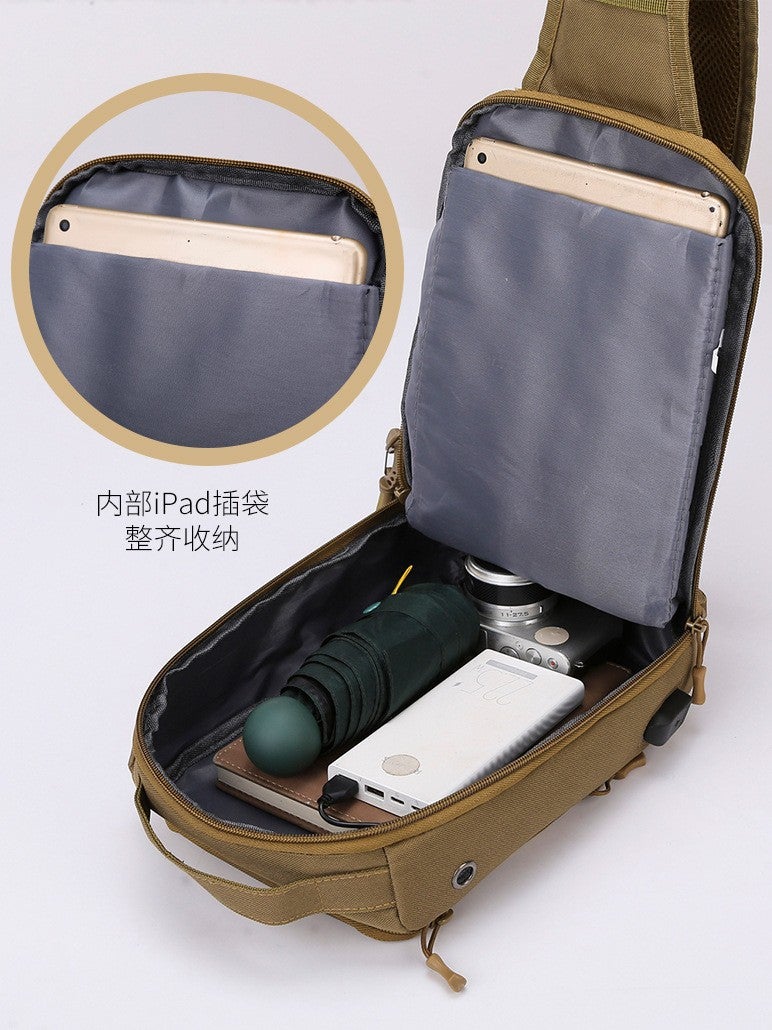 Tactical Chest Bag Men'S Shoulder Crossbody Bag Outdoor Luya Camouflage Large Capacity Multifunctional Chest Bag Slings Bag - Image 4