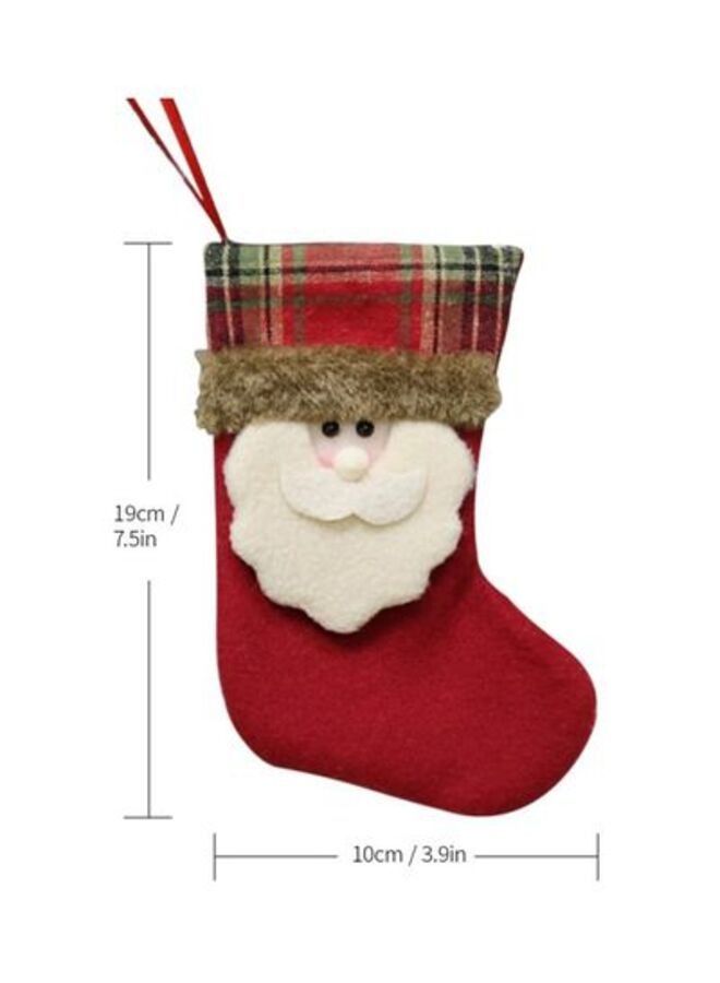 ACLIX 3-Piece Christmas Themed Hanging Stocking Ornament Set Multicolour 19x10centimeter - Image 3