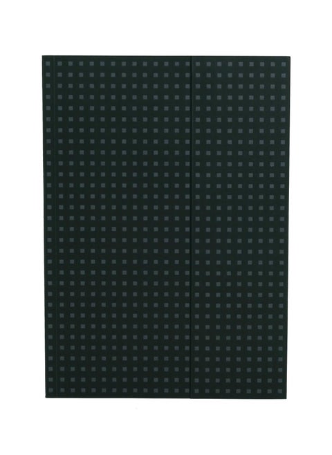 Quadro Black on Grey A4 Unlined Wrap Closure 112 Pages 100gsm Notebook