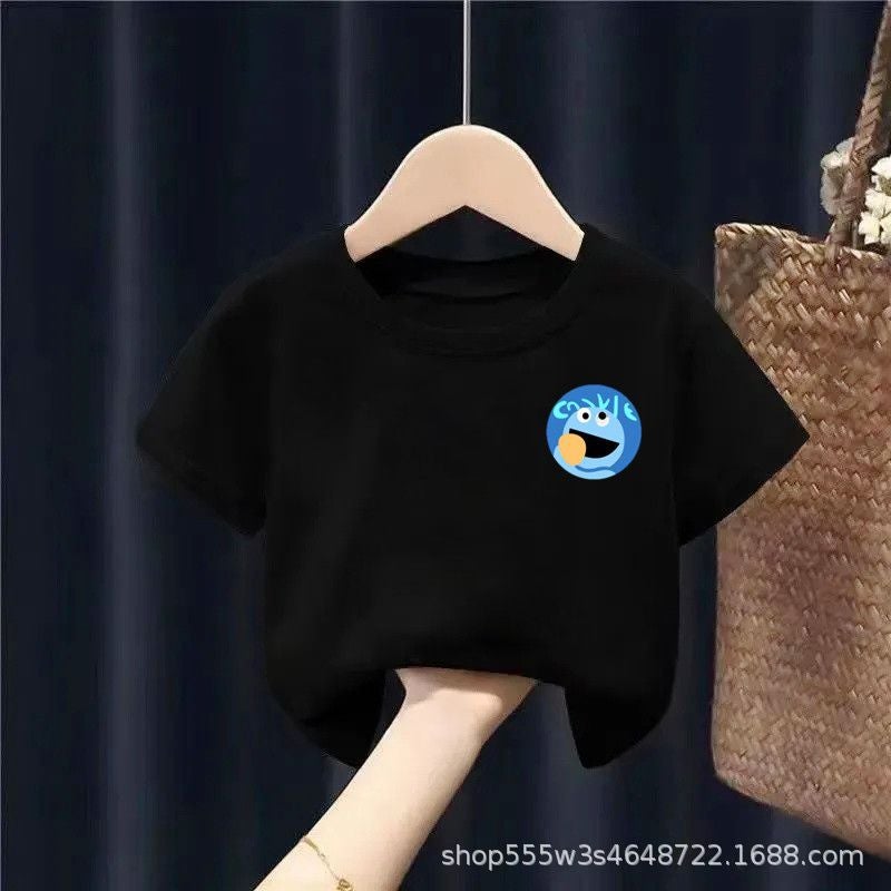 Cotton Children'S Short-Sleeved T-Shirt 2024 Style Small And Medium-Sized Children'S Top Half-Sleeved Baby Base Shirt For Boys And Girls - Image 1