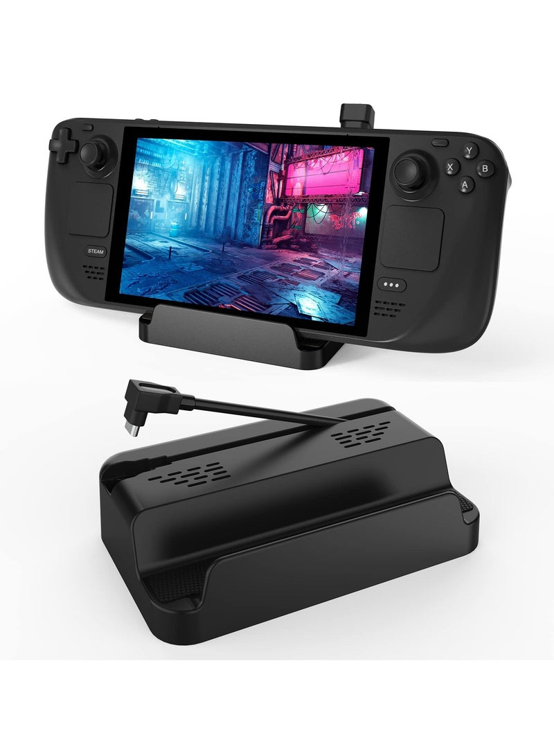 KASTWAVE Compatible with Stand Base for Steam Deck,  Steam Deck Accessories, Charging Dock for Steam Deck,  Dual USB and Full Speed Charging USB C Port for Steam Deck, Anti-Slip Holder Stand for Steam Deck - Image 2