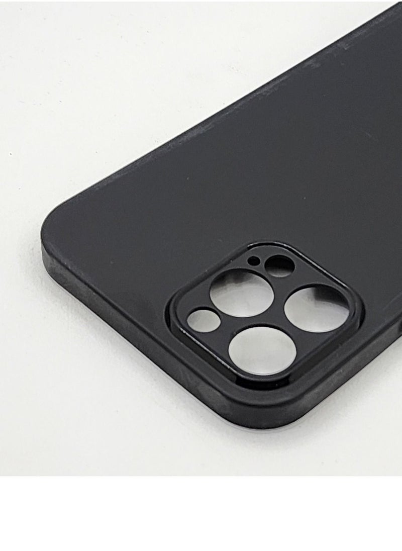 ماركة غير محددة - كوفر سيليكون ناعم سادة نحيف بحماية كاملة لهاتف ايفون 12 برو ماكس - اسود IPhone 12 Pro Max (6.7 inch) - Image 1