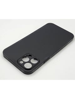 كوفر سيليكون ناعم سادة نحيف بحماية كاملة لهاتف ايفون 12 برو ماكس - اسود IPhone 12 Pro Max (6.7 inch)