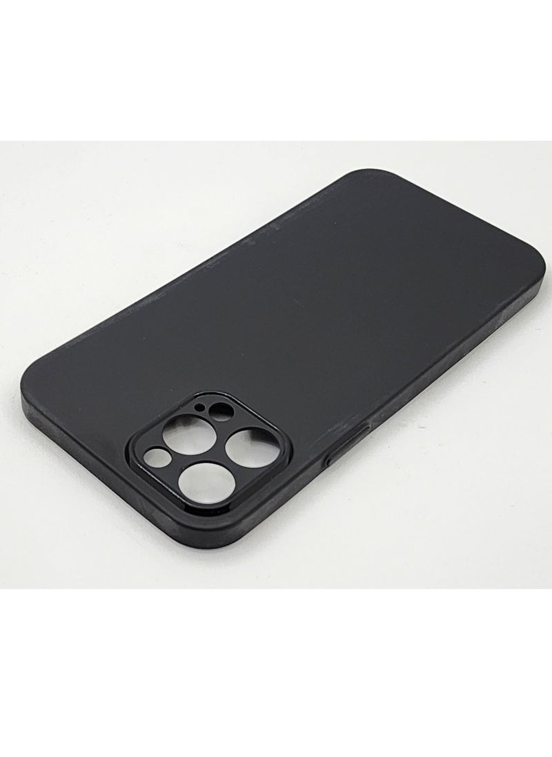 ماركة غير محددة - كوفر سيليكون ناعم سادة نحيف بحماية كاملة لهاتف ايفون 12 برو ماكس - اسود IPhone 12 Pro Max (6.7 inch) - Image 1
