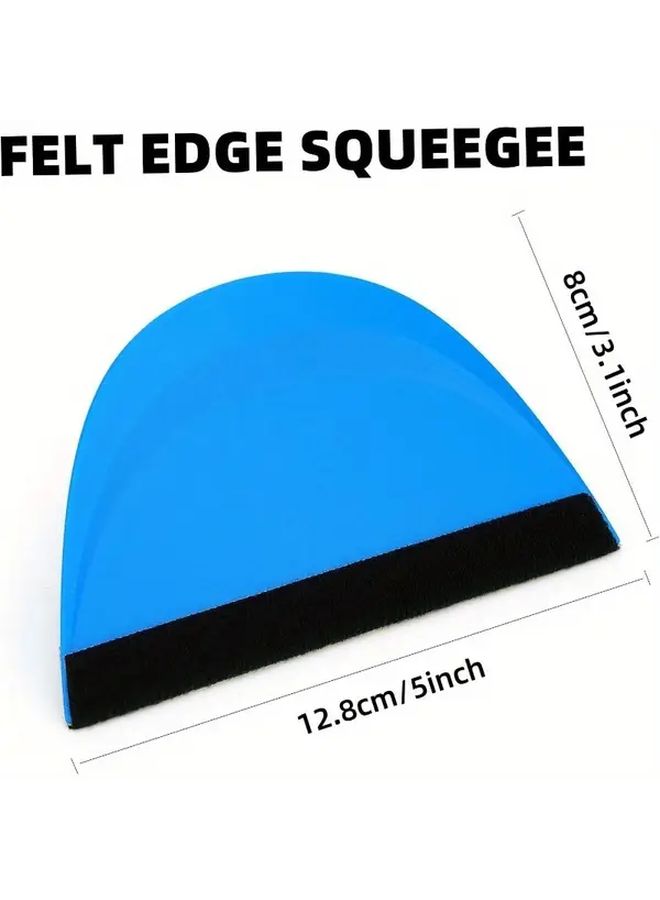 Variant Color Small Squeegee 5 Pack Plastic Scraper With Felt Edge For Car Wrap Window Film - Image 2