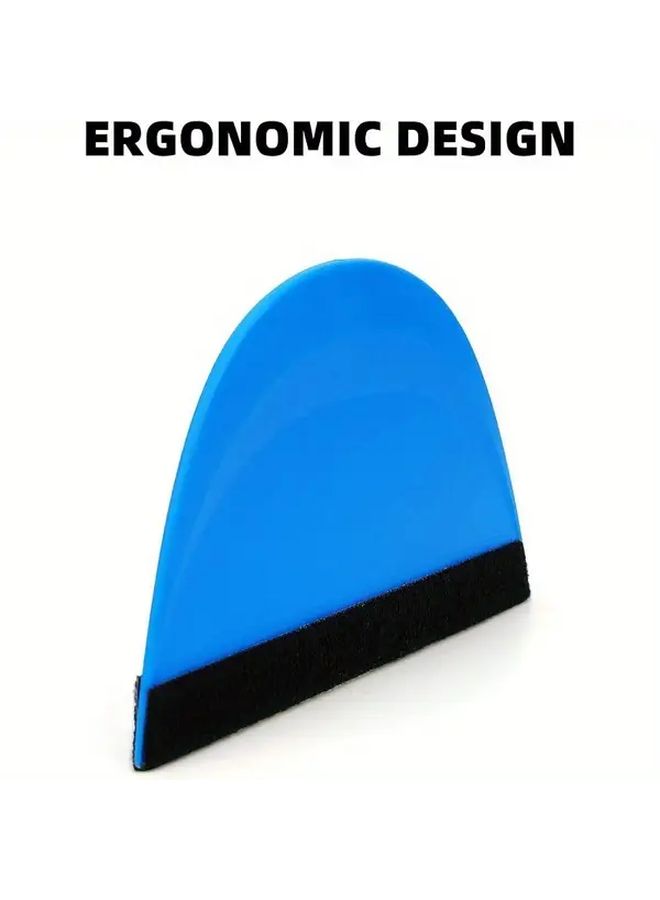 Variant Color Small Squeegee 5 Pack Plastic Scraper With Felt Edge For Car Wrap Window Film - Image 3
