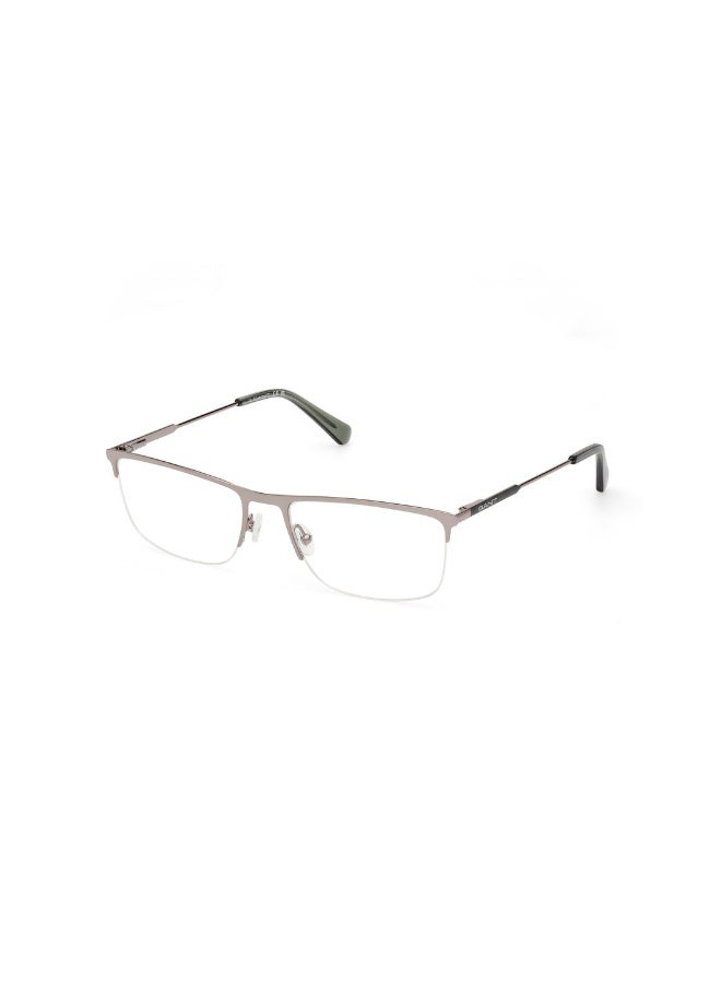 GANT Ga3288 Rectangular Metal Frames For Men Size 57, Shiny Gunmetal - Image 1