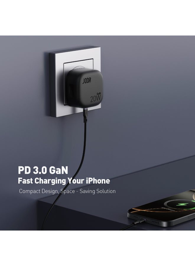 JODA شاحن حائط JODA VoltPod 20 20W USB-C GaN أسود - Image 5