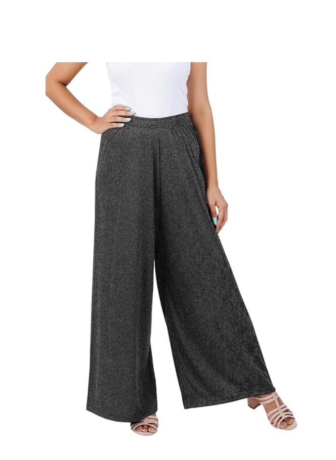 Love Bell - Love Bell Women's Cotton Palazzo Pants - Regular Fit - Elastic Waist - Wide-leg Ladies Lower - Image 1