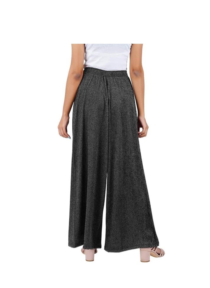 Love Bell - Love Bell Women's Cotton Palazzo Pants - Regular Fit - Elastic Waist - Wide-leg Ladies Lower - Image 1