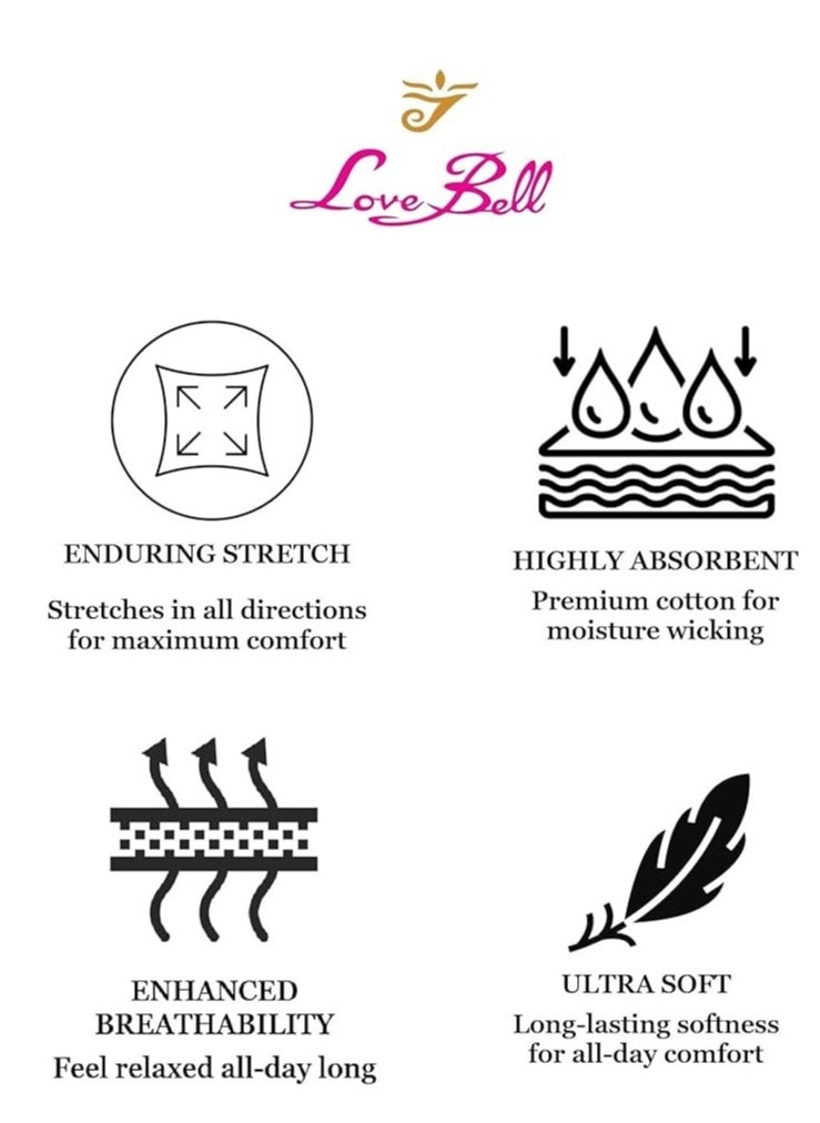 Love Bell - Love Bell Women's Cotton Palazzo Pants - Regular Fit - Elastic Waist - Wide-leg Ladies Lower - Image 1