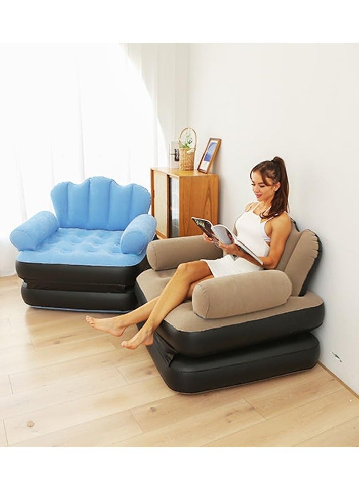 DubaiGallery Inflatable Sofa Outdoor Adult Lazy Sofa Multifunctional Five in One Inflatable Bed Convenient Foldable Lounge Chair  - Image 4