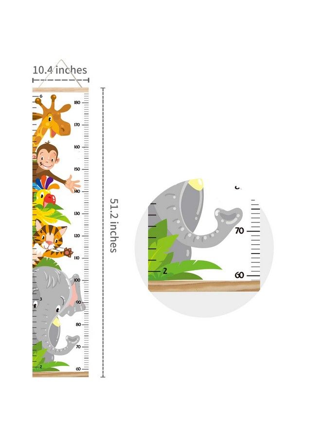 Lvpai Animals Growth Chart For Kids Baby Height Chart Canvas Height Measuring Rulers For Boys Girls (Animals 1) - Image 4