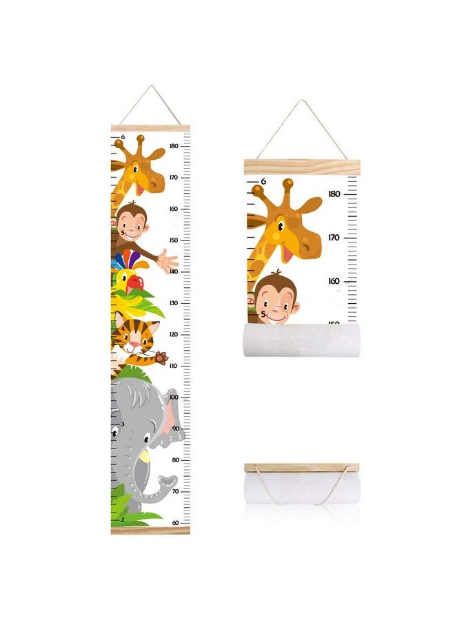 Lvpai Animals Growth Chart For Kids Baby Height Chart Canvas Height Measuring Rulers For Boys Girls (Animals 1) - Image 2