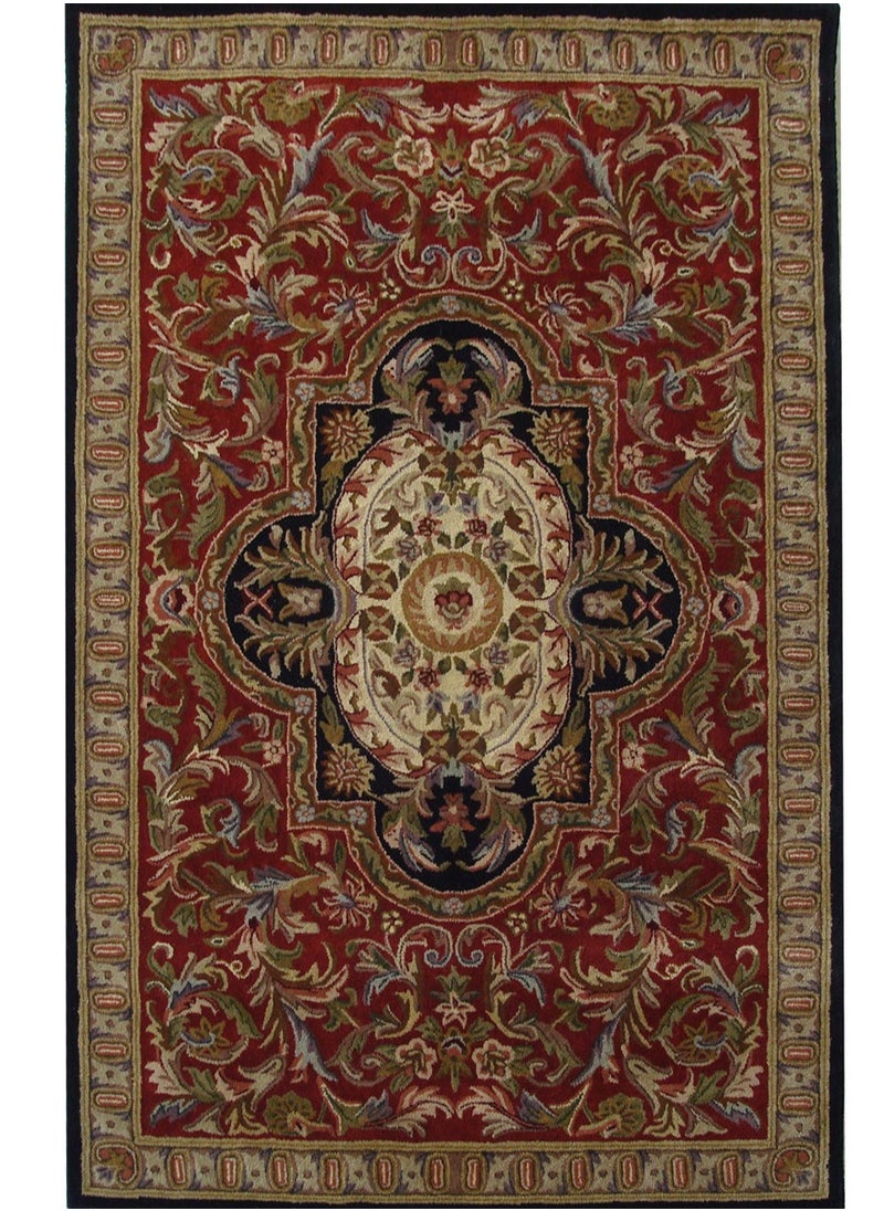 AURUM HOME AH08C Hand Tufted Area Rug & Carpets Indoor Living Dining Bedroom Room and Gallery Area Wool, Rectangle  - Image 1