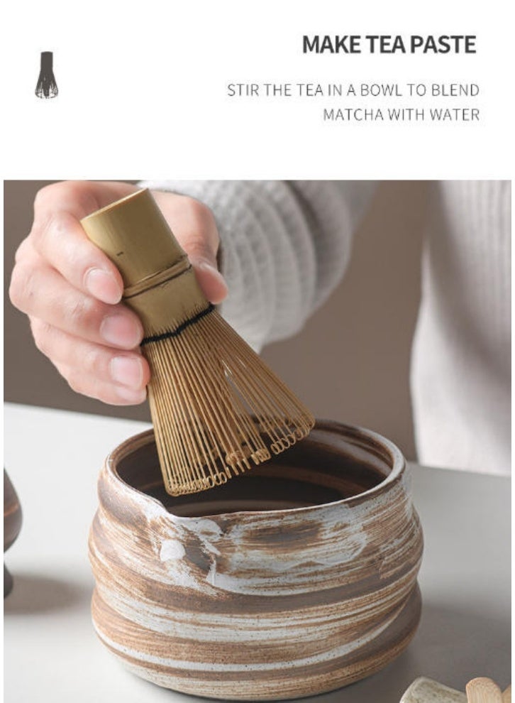 WALALLA 10Pcs Matcha Whisk Set with Bamboo Whisk, Ceramic Bowl, Scoop & Holder Japanese Tea Making Tools Matcha Starter Kit for Matcha Tea Ceremony Matcha Gift Set for Tea Lovers Beginners - Image 5