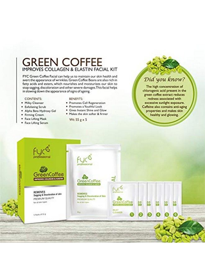 FYC طقم وجه القهوة الخضراء من يافي للمستحضرات التجميلية المحترفة - Image 4