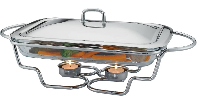 Galashield Chafing Dish Buffet Set Warming Tray with Lid Stainless Steel Buffet Server and Oven Safe Glass 3Quart