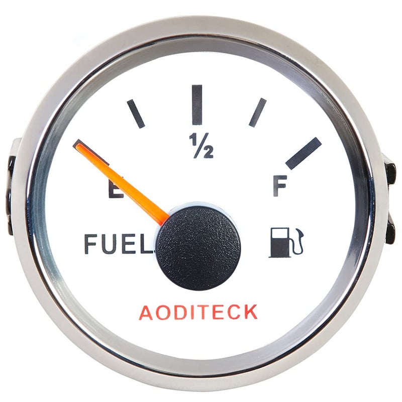 AODITECK Marine Fuel Gauge for Boat and Vehicle - 240-33 Ohm with Backlight - Image 1