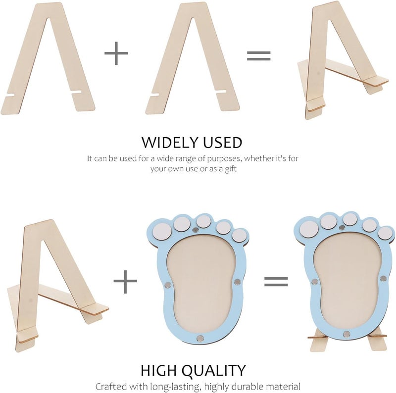 Footprint Photo Frame Growth Record Keepsake for Newborns, Light Blue Memory Frame for ’S First Year Photos and Footprints - Image 4