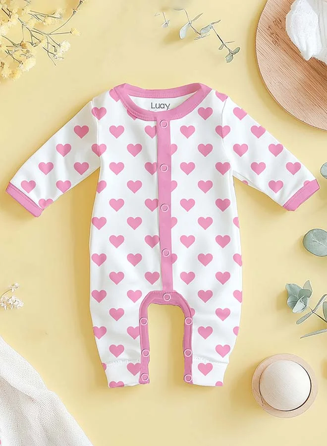 Luay  100% Cotton Full Sleeves Baby Printed Romper,Sleepsuit for Baby Girls & Boys,_(Pack of 3) 0-3 M  | Best Price UAE