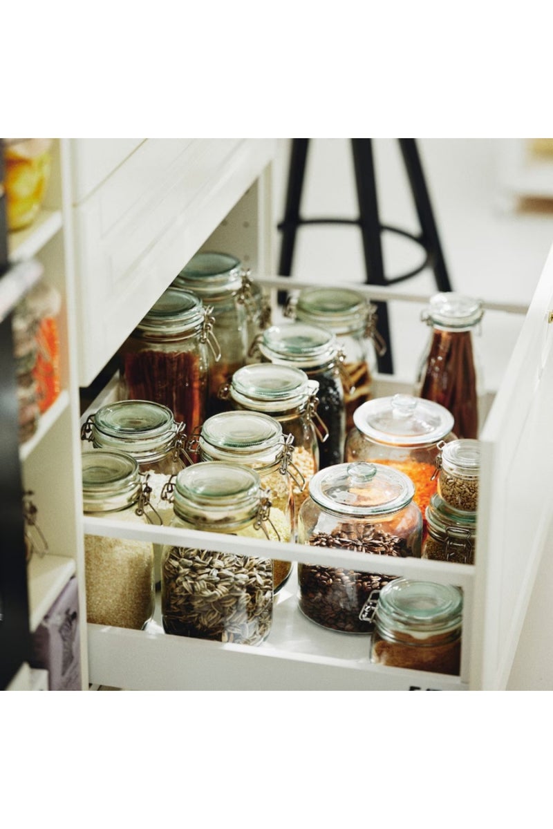 جرة زجاجية سعة 1.8 لتر مع غطاء – تخزين وحفظ الطعام محكم الإغلاق - Image 4