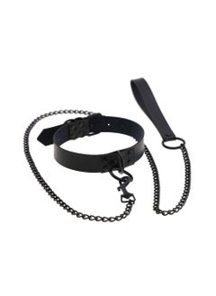 Choker Leather Black Choker Necklace for Women Novelty O Ring Chain Adjustable Punk Rock Necklace Gifts for Girlfriend Daughter Vintage Collars Jewellery