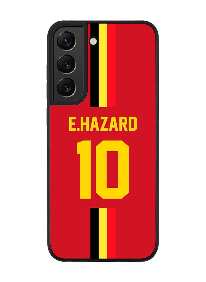 Stylizedd Rugged Black edge case for Samsung Galaxy S21 5G Slim fit Soft Case Flexible Rubber Edges Anti Drop TPU Gel Thin Cover - Football Team - Belgium Player Name - E.Hazard - Image 1