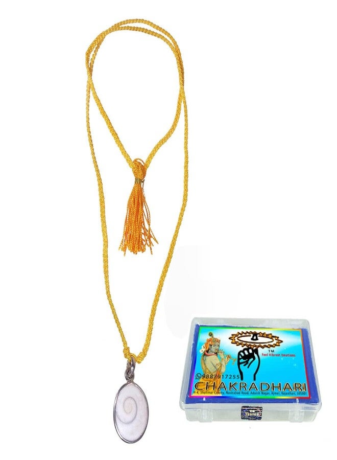 CHAKRADHARI 99.6% Silver Gomati Chakra Pendant with Free 1 Brass Coin - Image 3