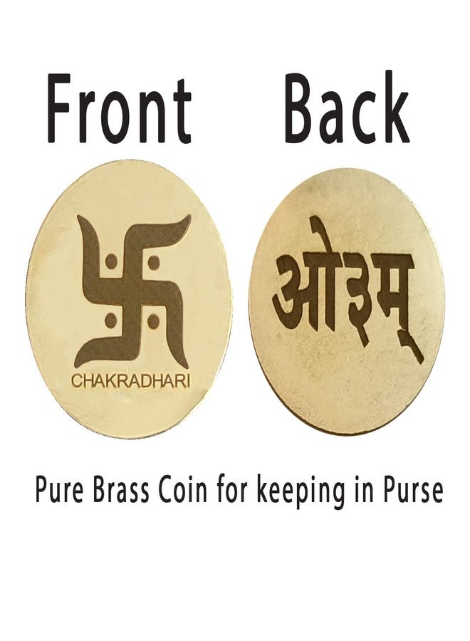 CHAKRADHARI 99.6% Silver Gomati Chakra Pendant with Free 1 Brass Coin - Image 4