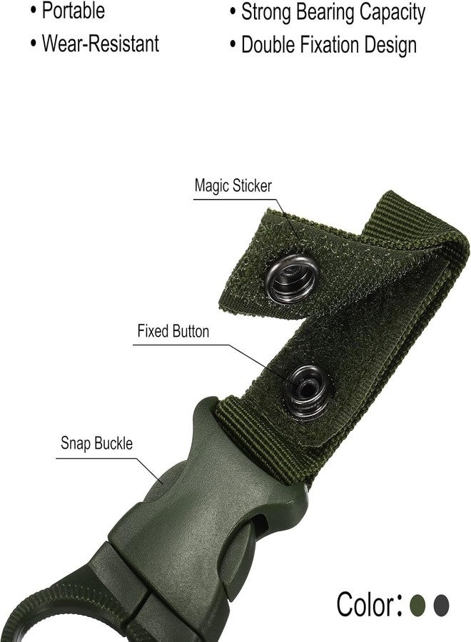RAJry 3PCS Bottle Buckle Clip Hanging Buckle Portable Water Bottle Ring Holder Keychain Mineral Water Bottle Clip for Backpack Belt Nylon Webbing Strap for Outdoor Tactical Camping Hiking - Image 3