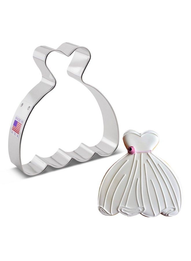 Ann Clark Cookie Cutters Wedding Dress/Ball Gown Cookie Cutter 4" Made In Usa By Ann Clark  - Image 2
