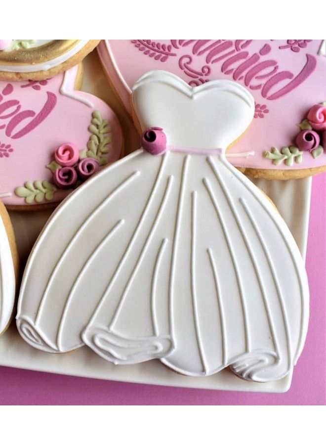 Ann Clark Cookie Cutters Wedding Dress/Ball Gown Cookie Cutter 4" Made In Usa By Ann Clark  - Image 3
