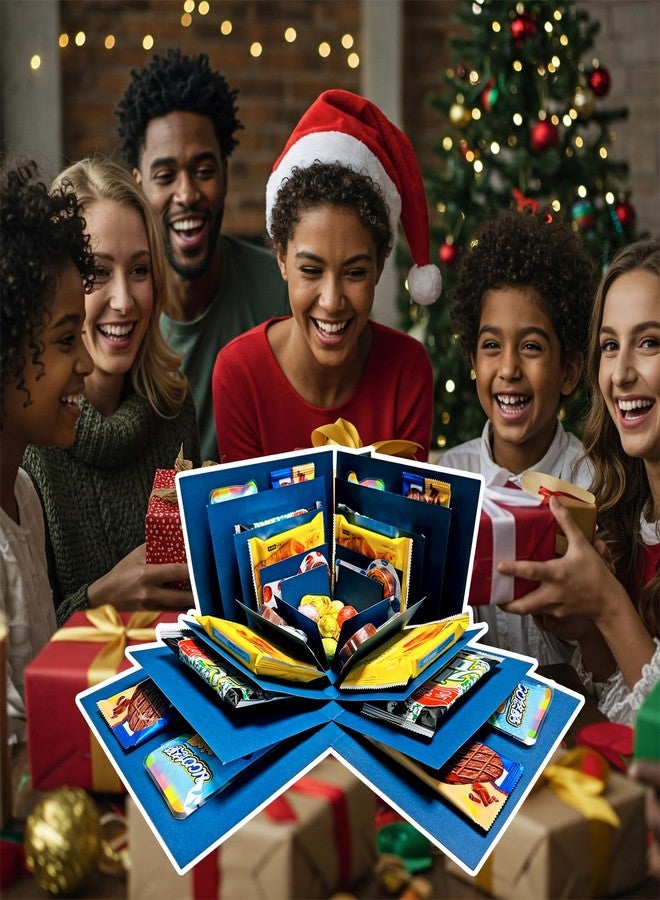 Hryan 5 Layer Gift Box, Multi Layered Explosion Photo DIY Box, Creative Surprise Picture Gift for Important Days and Holidays. (BLUE) - Image 5