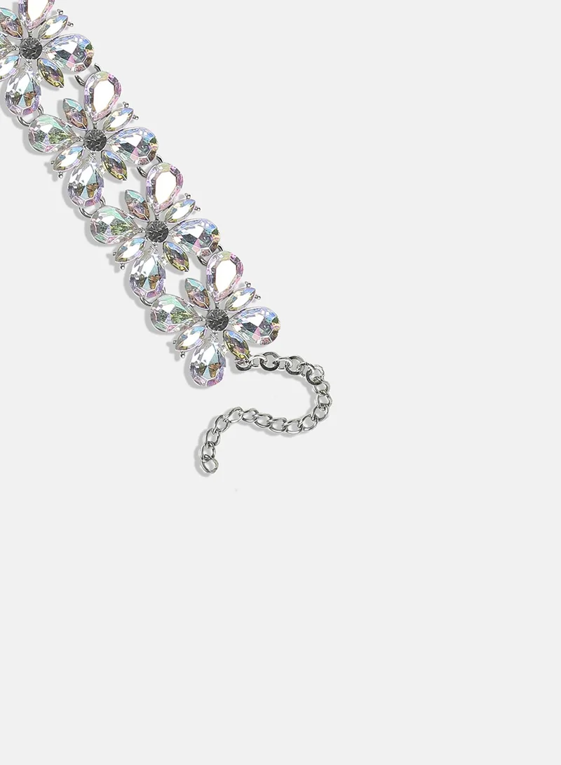 SOHI Crystal Choker Artificial Necklace Jewellery