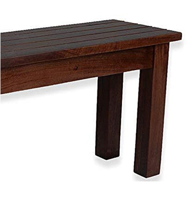NISHA FURNITURE Nisha Furniture Sheesham Wooden Bench for Living Room Solid Wood Bench Dining Bench for Sitting 2 Seater Bench Balcony Outdoor Furniture Mohogany Finish  - Image 5
