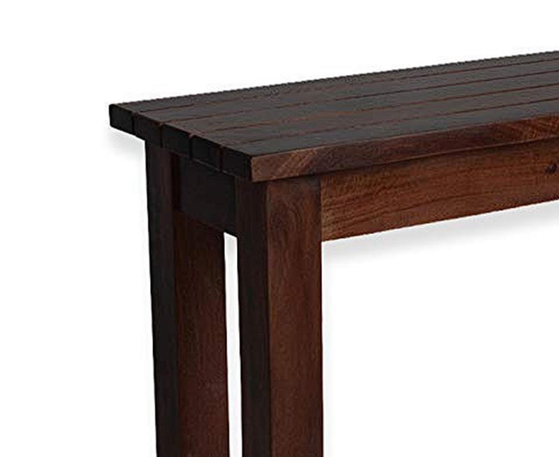 NISHA FURNITURE Nisha Furniture Sheesham Wooden Bench for Living Room Solid Wood Bench Dining Bench for Sitting 2 Seater Bench Balcony Outdoor Furniture Mohogany Finish  - Image 4