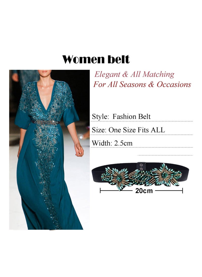 SYOSI Women's Wide Elastic Belt Stretch Elasticated Waist Belts Cinch Belt Vintage Belt Women Belts for Dresses  - Image 4