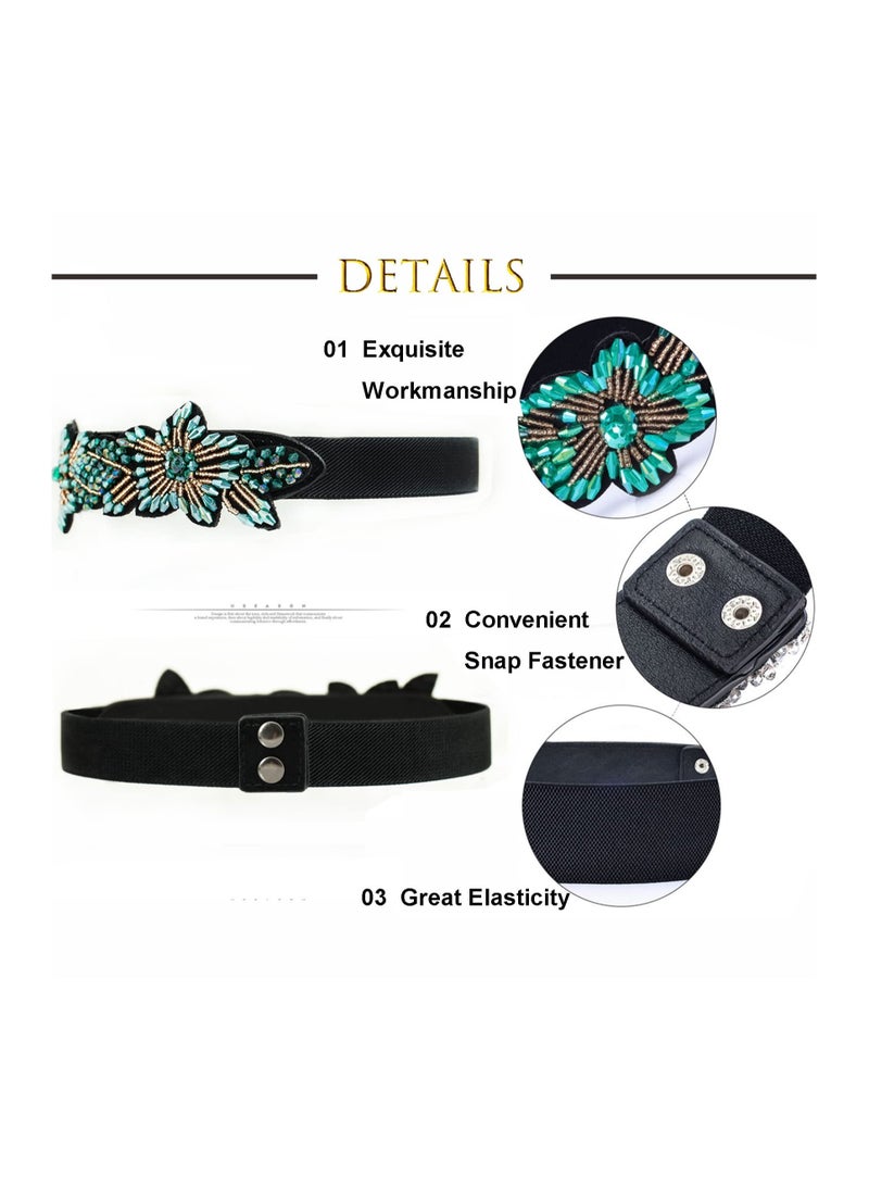 SYOSI Women's Wide Elastic Belt Stretch Elasticated Waist Belts Cinch Belt Vintage Belt Women Belts for Dresses  - Image 3