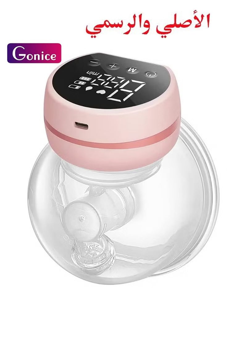 جونيس مضخة الثدي الكهربائية القابلة للارتداء منخفضة الضوضاء وخالية من اليدين المضادة للتدفق الزائد مع 3 أوضاع 9 مستويات ، صب سهل الشحن مستخرج حليب واحد مع وضع مستخرج الحليب التدليك - 24 مم - Image 1