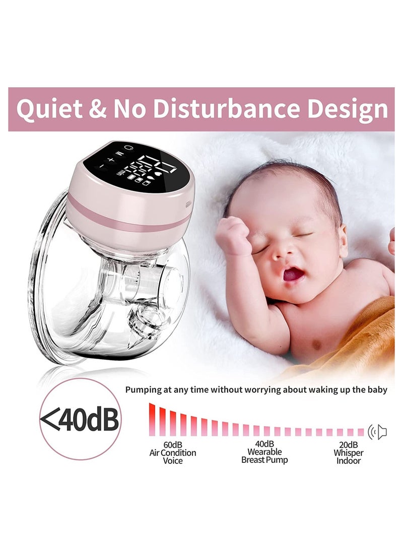 Gonice - Electric Wearable Breast Pump Low Noise & Hands-Free Anti-Overflow Breast Pump with 3 Modes 9 Levels, Pouring Easy Rechargeable Single Milk Extractor with Massage Milk Extractor Mode-24mm - Image 1