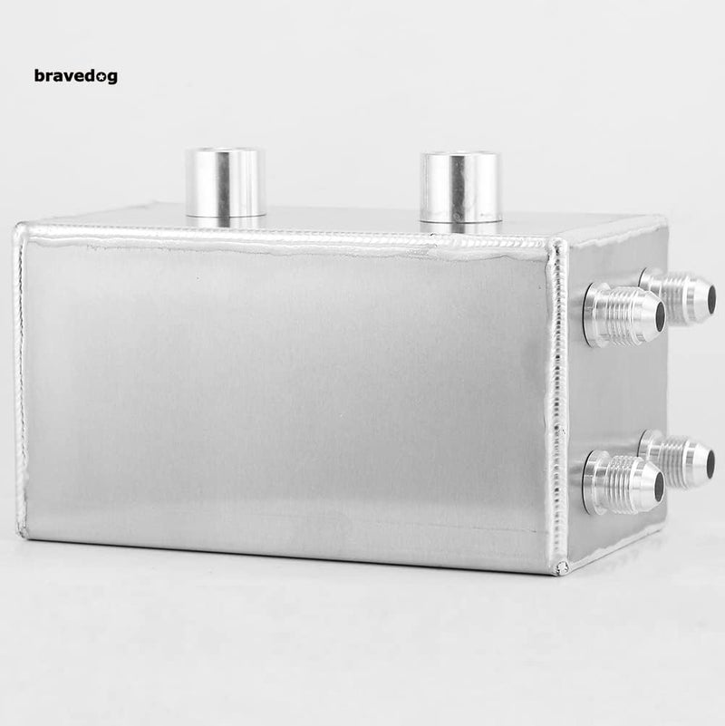 Bravedog 3L Twin Baffle Dual Filter Engine AN10 Oil Catch Can Tank Reservoir (3L-Silver) - Image 4