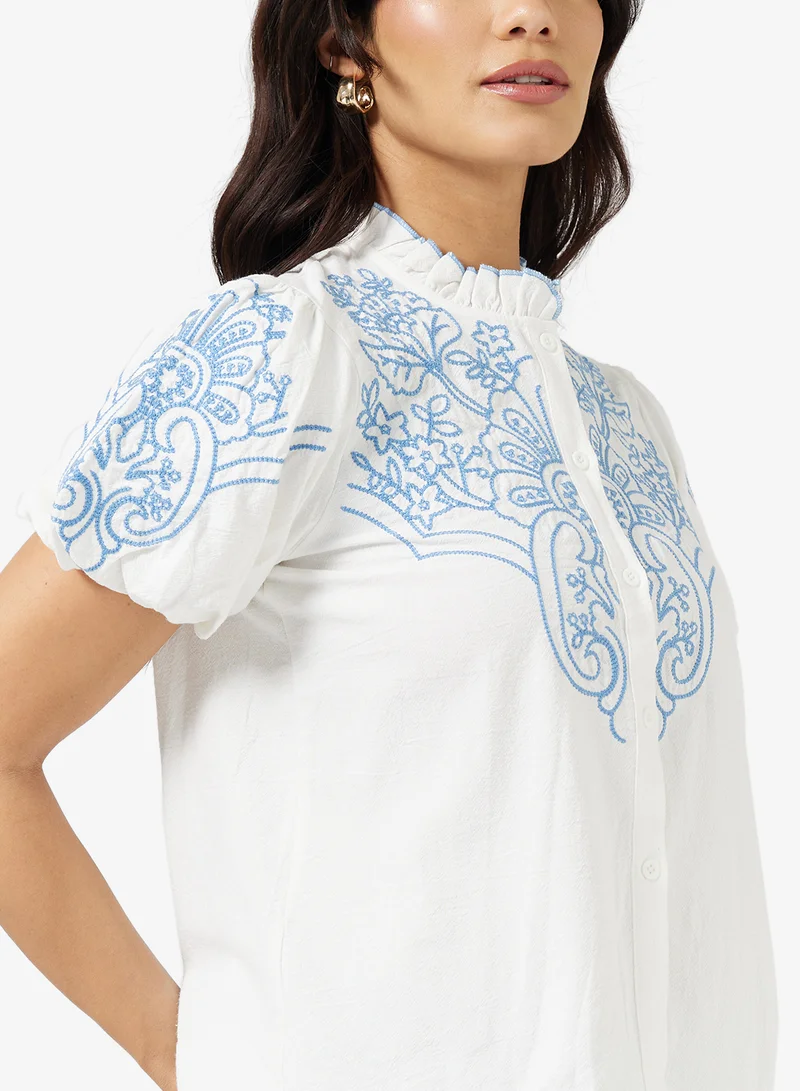 ELLA Abstract Print Blouse