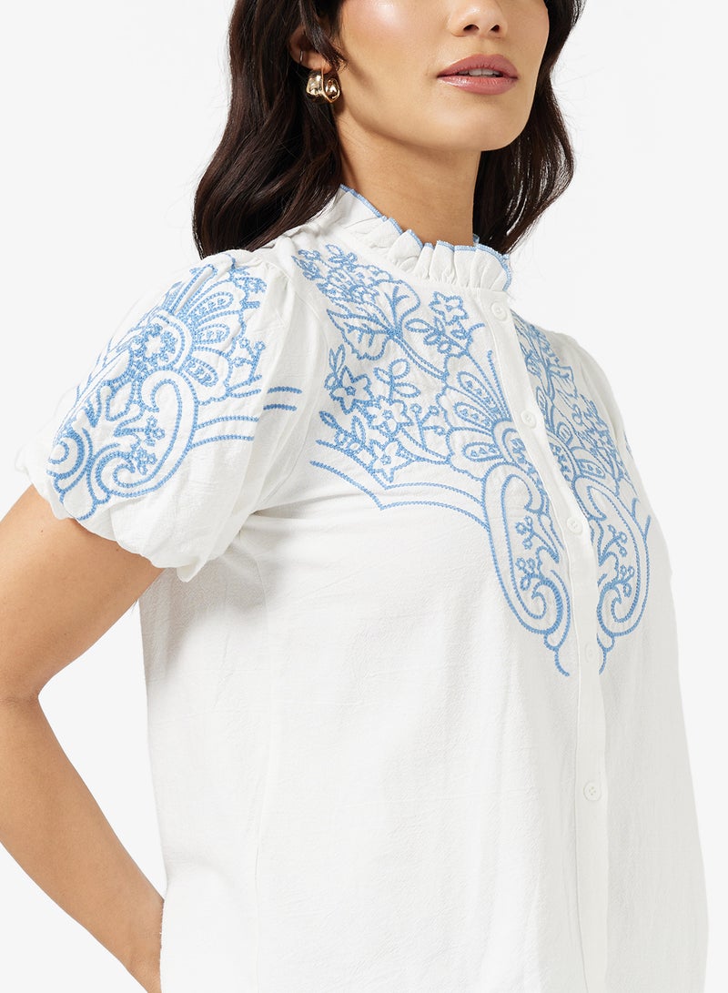 ELLA Abstract Print Blouse - Image 3