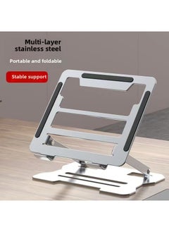Notebook Computer Convenient Foldable Multi-function Heat Dissipation Notebook Tablet Computer Alloy Bracket Wholesale-Color:Enhanced Heat Dissipation Silver Model Requires No Installation