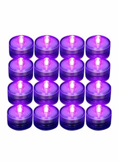 Y&D Waterproof LED Candle Light, Purple Flameless Tea Lights, Underwater Battery Operated Seasonal Festival Celebration Light for Table, Wedding Centerpieces, Party, 12 Pack  - Image 1