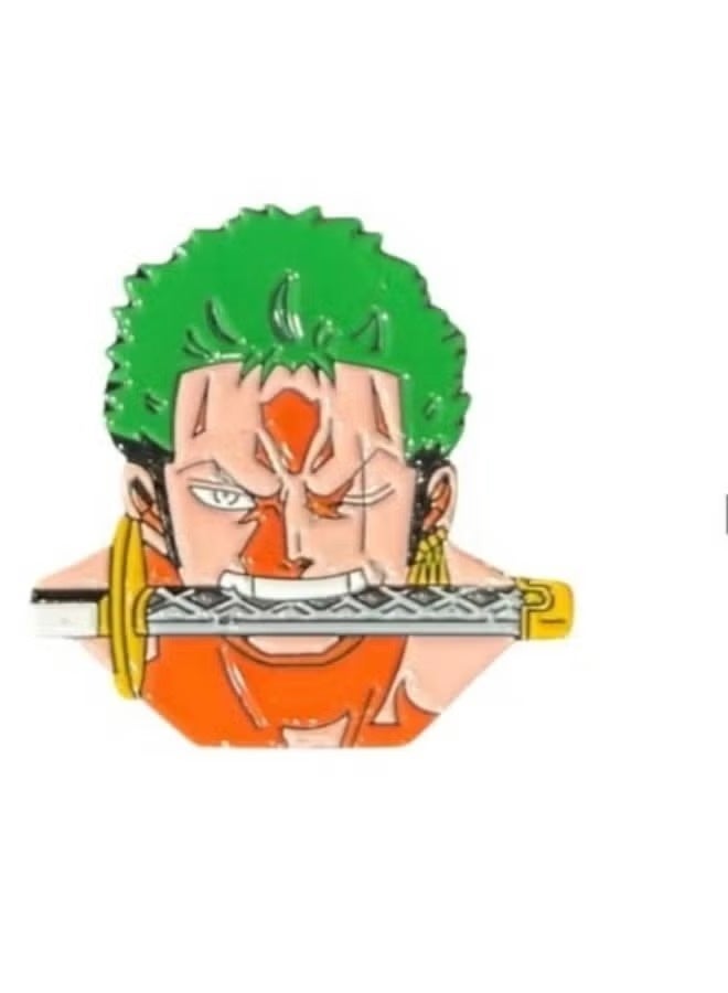 ACLIX 2 in 1 Stickers Mobile Phone Sticker Straw Hat Logo and Zoro Character from the New Anime One Piece High Quality 3D Metal Iron 2 Pieces for Anime Lovers Mobile Phone Stickers - Image 3